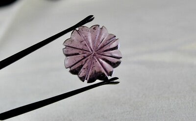 Natural Pink Tourmaline 5 Pcs Carved Flower Gemstone Set 37.10ct Designing