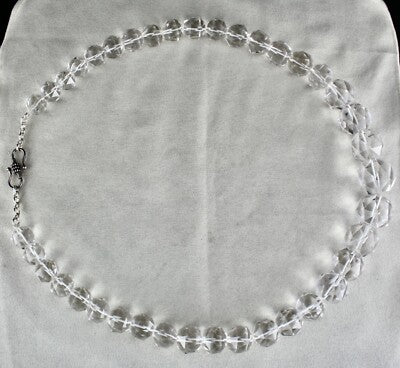 Big Natural Rock Crystal Quartz 1604 Cts Faceted Gemstone Necklace