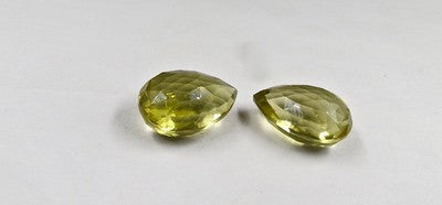 Lemon Quartz Teardrop 2 Pc Semi Precious Gemstone 31 Ct Earring Designing