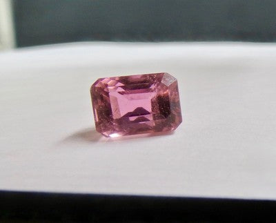 Certified Natural Pink Tourmaline Rubellite Octagon 5.67 Ct Gemstone For Ring