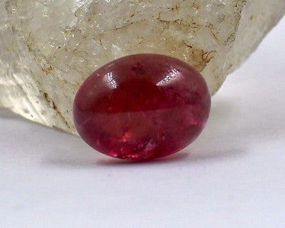 Natural Pink Tourmaline 7.51 Ct Oval Cabochon Loose Gemstone For Ring Pendant