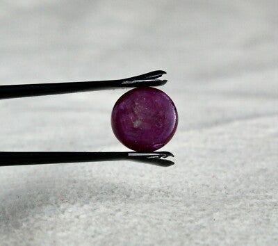 Certified Natural 6 Line Star Ruby 5.68 Ct Round Cabochon For Ring Pendant