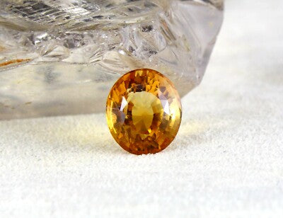 Natural Yellow Citrine Oval 9.31 Ct 14x12mm Loose Gemstone Ring Pendant