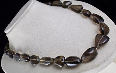 Natural Smoky Quartz Beads 768 Carats Tumble Gemstone Fashion Necklace