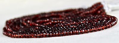 Natural Red Garnet 6mm L 523 Ct Round Gemstone Beaded Necklace Accessories