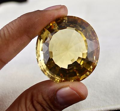 Certified Natural Citrine 190 Ct Oval 39x36mm Loose Gemstone Pendant