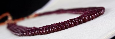 Certified Natural Ruby Beads Round 5 L 230 Ct Gemstone Beaded Necklace