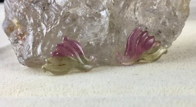 Natural Tourmaline Carved Leaves Pair 7.83 Ct Multi Gemstone Earring Designing