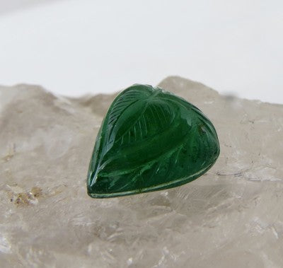 Certified Natural Zambia 4.99 Ct Emerald Heart Carved Gemstone For Ring Pendant