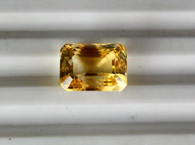Natural Yellow Citrine 16x12mm 15.97ct Rectangle Gemstone Pendant Ring