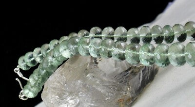 Certified Green Amethyst Faceted Round Beads 867 Ct Gemstone Necklace