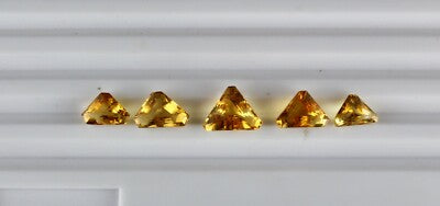 Natural Yellow Citrine 24.16ct Fancy Cut 5 Pcs Loose Gemstone Set