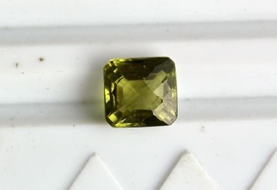 Natural Green Tourmaline 7.79 Ct Square Cut Gemstone Ring Pendant