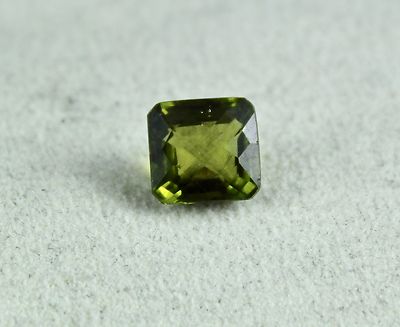 Natural Green Tourmaline 7.79 Ct Square Cut Gemstone Ring Pendant