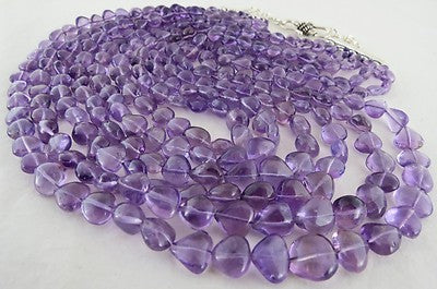Certified Natural Amethyst Heart Cabochon 955 Ct Vintage Necklace For Women