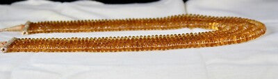 Certified Natural Yellow Citrine Faceted Beads Necklace 5 L 834 Ct For Women
