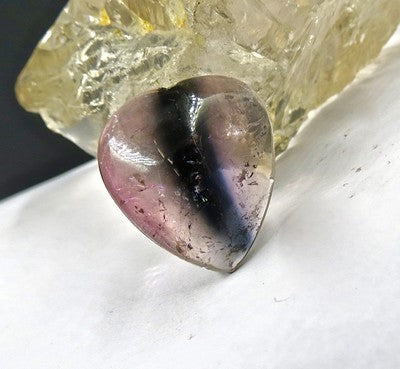 Certified Multi Tourmaline Heart Cabochon 28x25mm 25.35ct Loose Gemstone