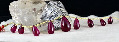 Certified Pink Tourmaline Rubellite Pear Drop Necklace 161ct, 9 Gemstone Jewelry