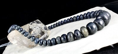 Dyed Sapphire Corundum 2078ct Round Beads Necklace Big Gemstone 1 Line