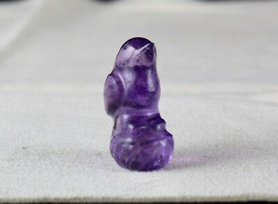 27 Mm Natural Brazilian Amethyst Carved Bird 39 Ct Gemstone Pendant Design