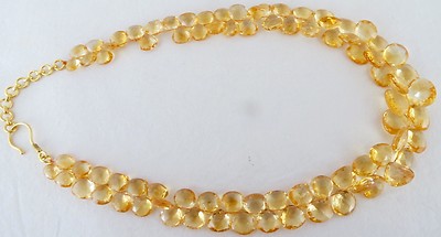 Certified Natural Yellow Citrine 410 Ct Heart Teardrop Sterling Silver Necklace