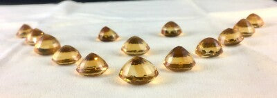 Certified Yellow Natural Citrine Oval Cut 171.50ct 14 Pcs Gemstone For Design