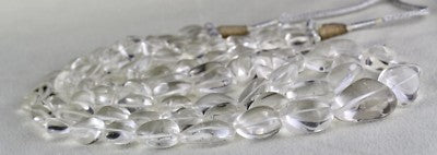 Natural Rock Crystal Quartz Gem Necklace 987 Ct Cabochon Beads Fashion