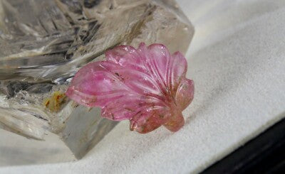 Natural Multi Tourmaline Carved Leaf 28.28 Cts Gemstone Pendant Brooch