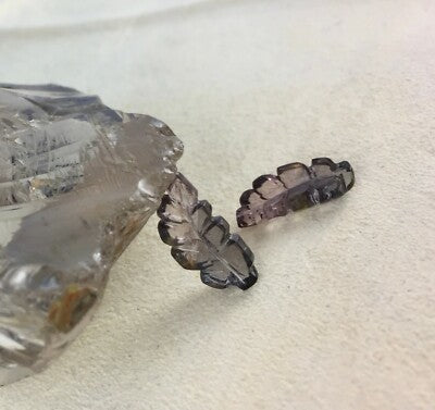 Natural Multi Tourmaline Leaves Earrings 9.54ct Gemstone Stud Designing