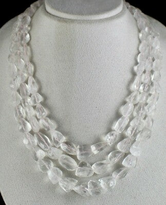 Natural Pink Aquamarine 1094 Ct Faceted Tumble Beads Gemstone Necklace