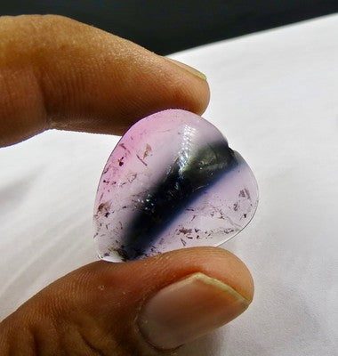 Certified Multi Tourmaline Heart Cabochon 28x25mm 25.35ct Loose Gemstone