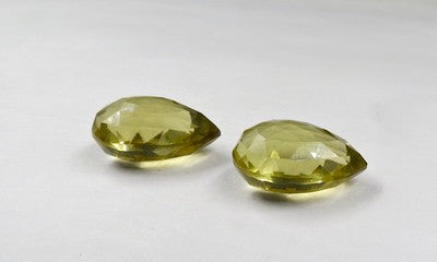 Lemon Quartz Teardrop 2 Pc Semi Precious Gemstone 31 Ct Earring Designing