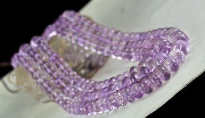 Certified Natural Pink Amethyst Faceted Beads Round 1466 Ct Necklace For Women