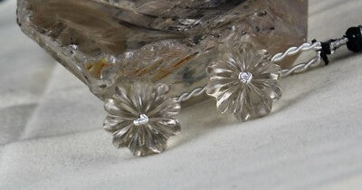 Natural Black Smoky Quartz 45 Ct Carved Melon Round Beads Gemstone