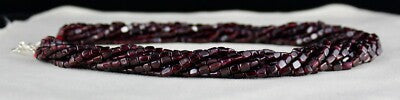 Natural Red Garnet Square Beads 10 L 1085 Cts Gemstone Fashion Necklace