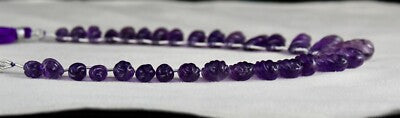 Natural Amethyst 197 Ct Carved Tear Drops 31 Pcs Gemstone Designing
