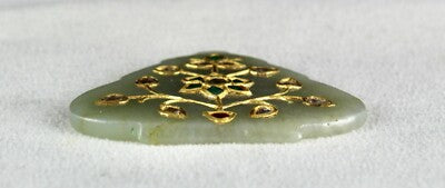 Unique Natural Old Jade 101ct Pendant Natural Diamond Emerald 22k Gold Certified