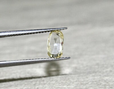 Certified Natural Rose Cut Yellow Diamond 0.91 Ct Oval Stone For Ring Pendant