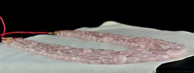 Natural Rose Quartz 1134 Ct Beads Cabochon Fashion Necklace For Women