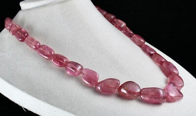 Certified Natural Pink Tourmaline Rubellite Necklace 989 Ct Fine Gemstone