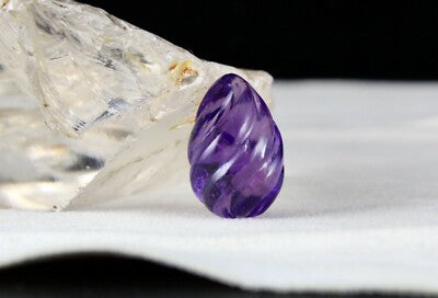 Natural Amethyst Tear Drop Pendant 21 X 14 Mm 28.05 Cts Gemstone Hanging