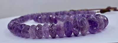 Natural Amethyst Faceted Beads Round Necklace 600 Carats Gemstone Fashion