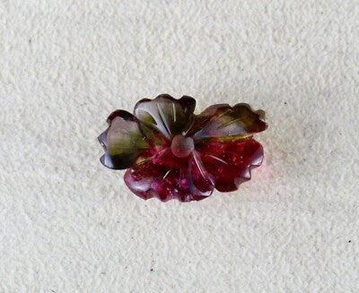 Certified Natural Multi Tourmaline Carved Flower Pendant 10.84 Cts Design