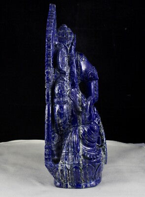 Certified Natural Lapis Lazuli Lord Ganesha 10" 21000 Ct Gemstone Decor Statue