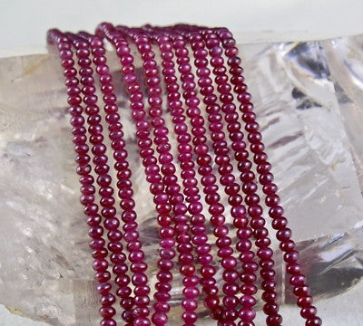 Certified Natural Ruby Beads Round 5 L 230 Ct Gemstone Beaded Necklace