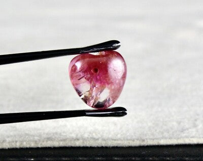 Certified Natural Ruby Heart Cabochon 7.93 Ct Drilled Gemstone Ring Pendant