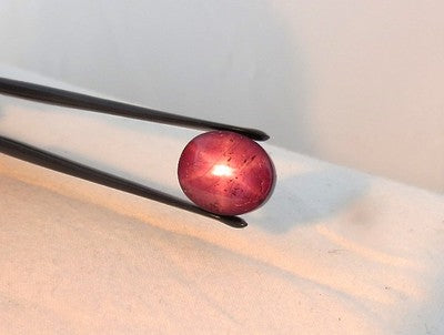 Certified Natural 6 Line Star Ruby 11.90ct Oval Cabochon Gem For Ring, Pendant