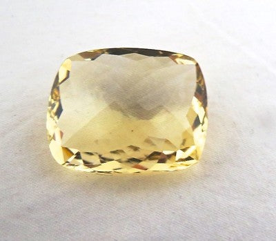 Natural Yellow Citrine Cushion Gem 31ct For Ring Or Pendant
