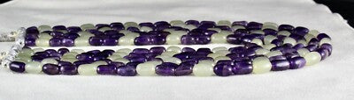 Natural Multi Jade Amethyst 1104ct Beads Fashion Gemstone Necklace