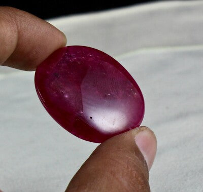Certified Natural Heated Mozambique Ruby 90ct 37x32mm Gemstone Ring Pendant